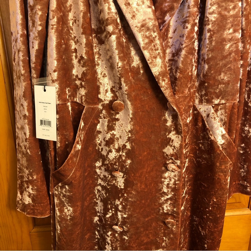 Ali & Jay hello Romeo Velvet Coat Dress Sz M - Picture 8 of 9